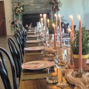 Taper Candles w Glass Sleeves
