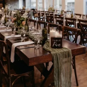 Table Runners Sage - Cheesecloth