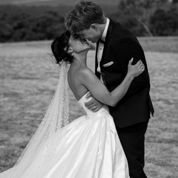 Romantic moment between bride and groom at their Melbourne wedding, planned by ARLAI Event Co luxury event planner Victoria