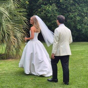 Stunning wedding couple portrait in natural light, capturing a romantic and timeless moment