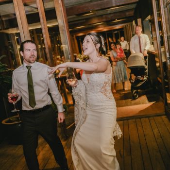 Bride and groom dancing at Montalto Winery reception, on-the-day wedding coordination by ARLAI Event Co Melbourne