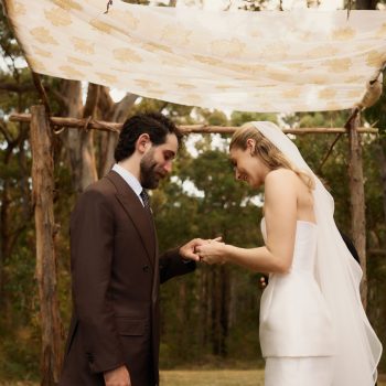 Romantic couple portrait at Runnymede Farm Lorne Victoria farm wedding, coordinated by ARLAI Event Co Melbourne