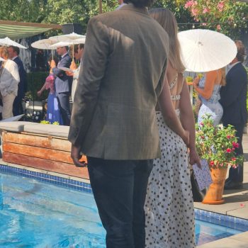 Wedding guests seated and enjoying the ceremony