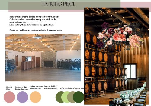 Mood board with hanging décor ideas and elevated styling elements.