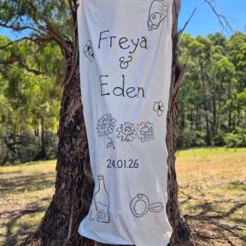 Personalized wedding sign at wedding venue