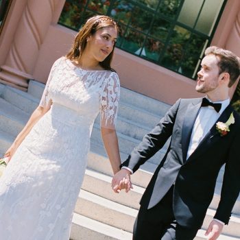 Stunning wedding couple portrait in golden light, showcasing professional wedding photography