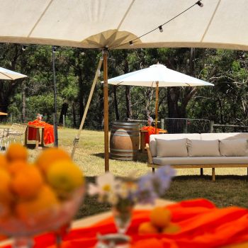 wedding venue overview with outdoor spaces